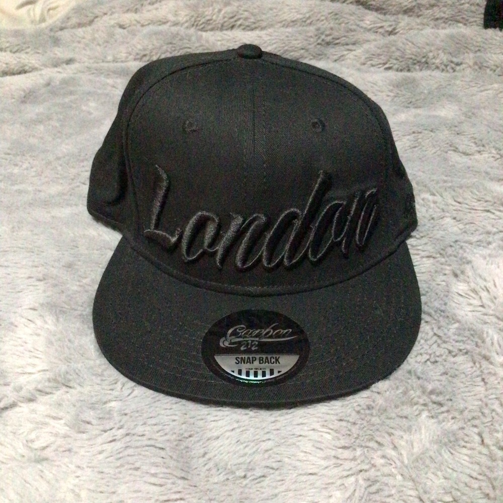 Carbon Black Snapback Hat with 3D Embroidery